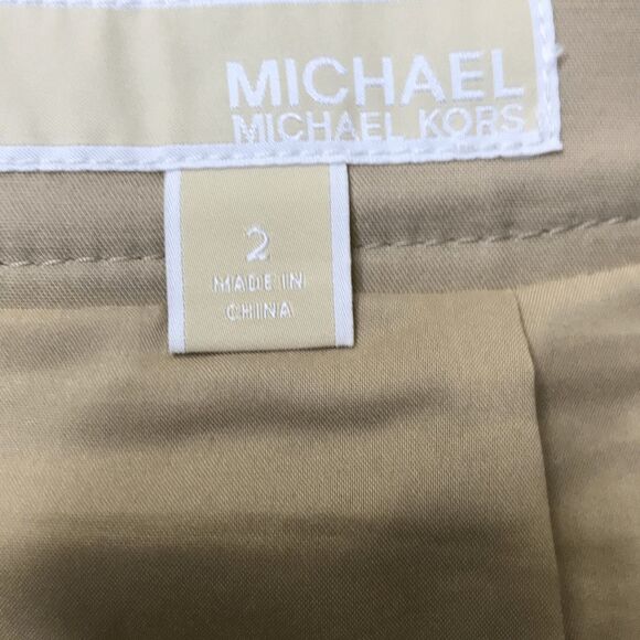 Michael Michael Kors Tan Lace-Up Mini Skirt Size 2 Y2K Corset Punk Mini Edgy Alt - Picture 4 of 4